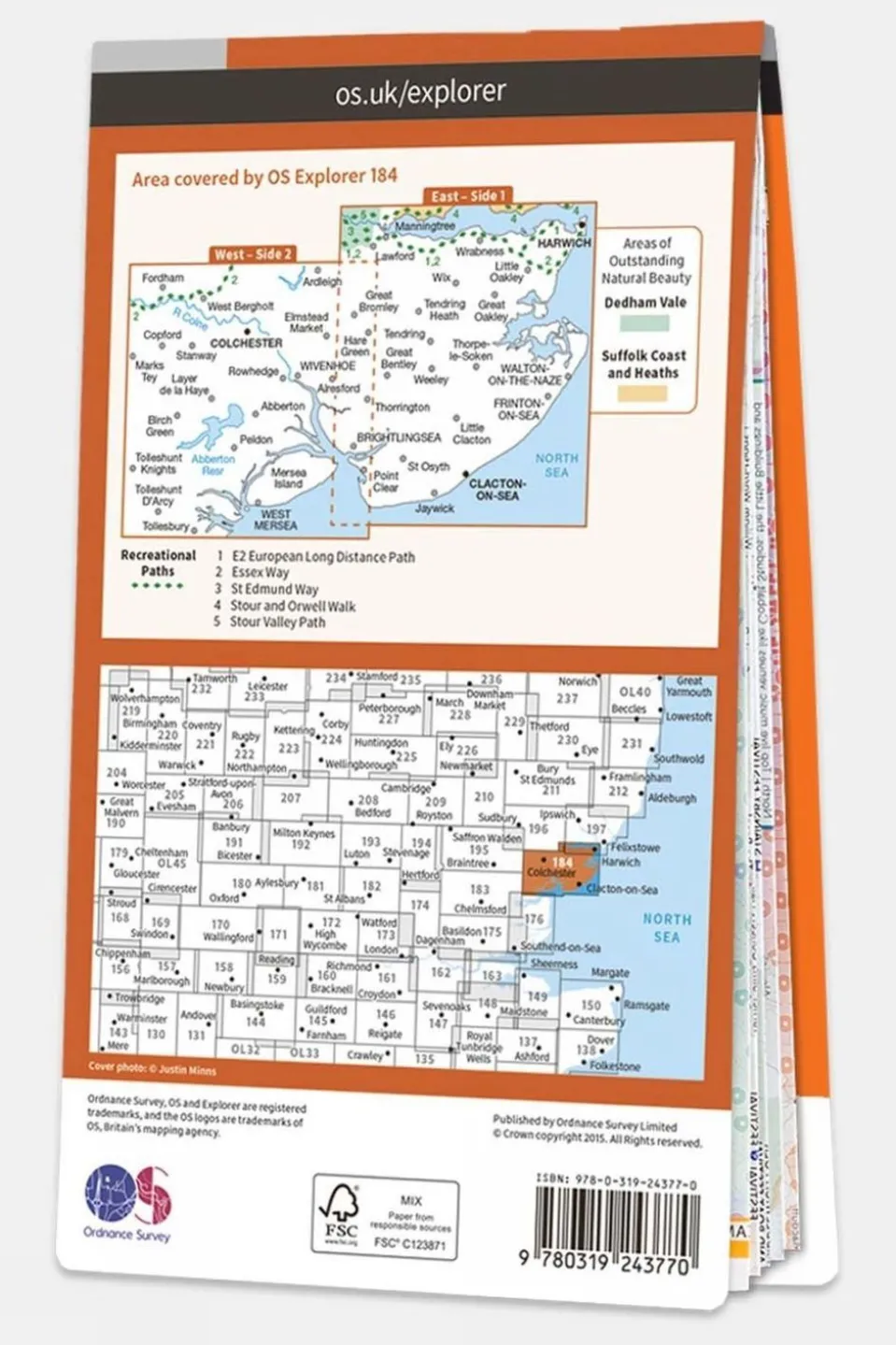 Active Explorer Map 184 Colchester