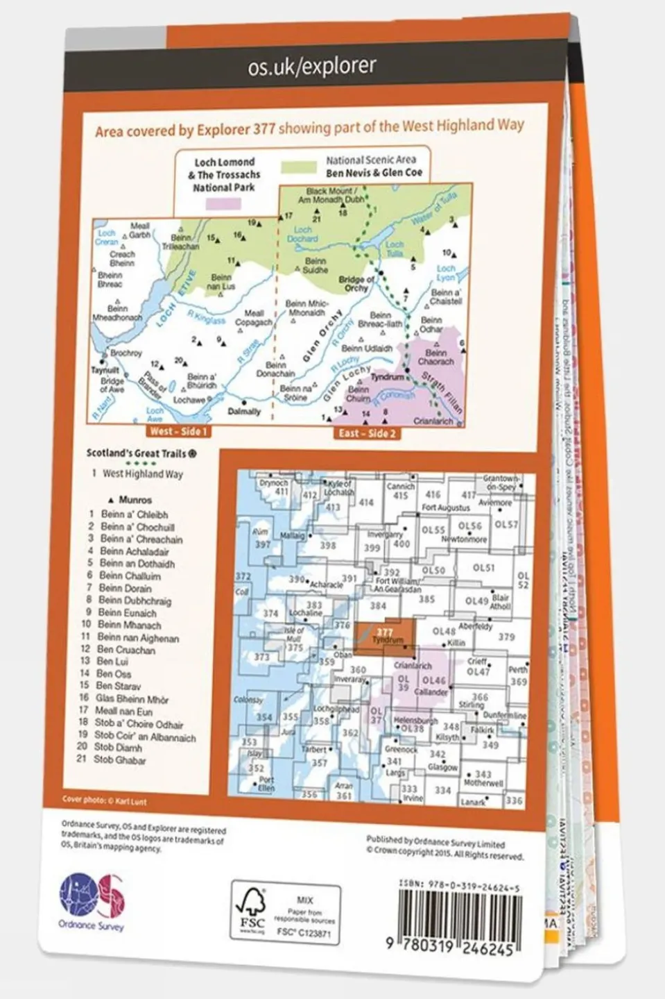 Active Explorer Map 377 Loch Etive and Glen Orchy