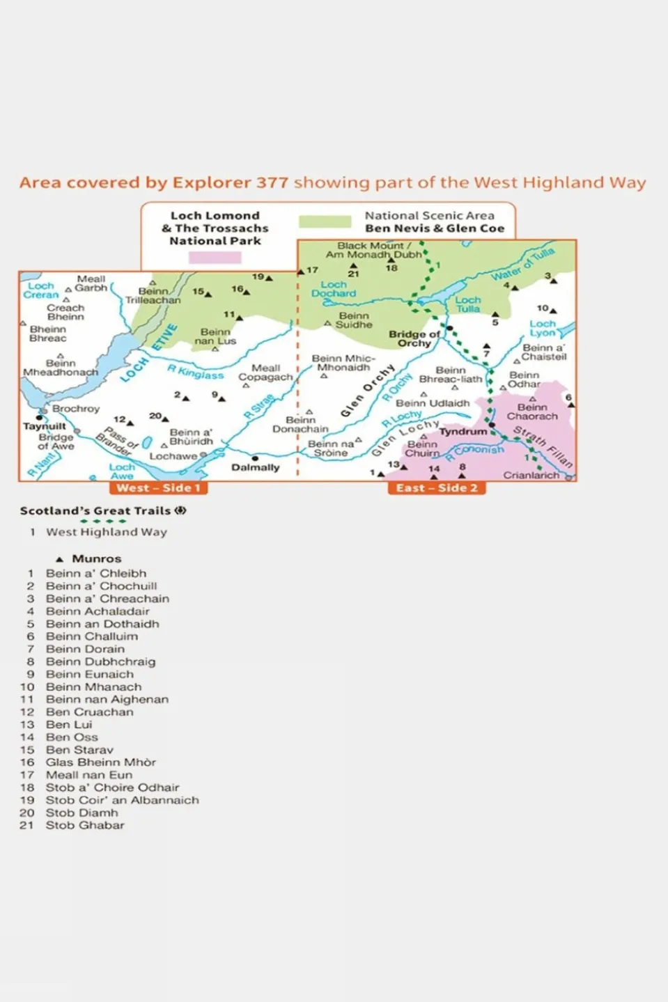 Active Explorer Map 377 Loch Etive and Glen Orchy