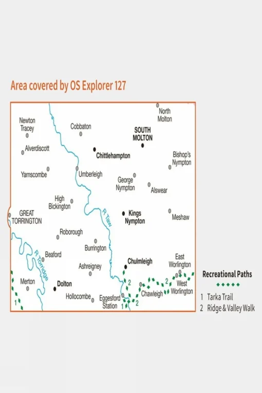 Active Explorer Map 127 South Molton and Chulmleigh