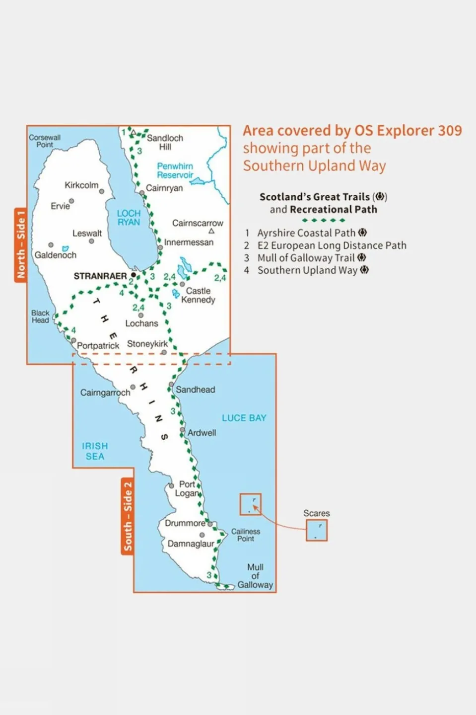 Explorer Map 309 Stranraer and The Rhins