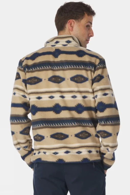 Mens Pehoe Printed Snap Half Zip Fleece