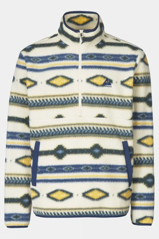 Mens Pehoe Printed Snap Half Zip Fleece
