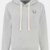 Womens Blue Fleece Hooded Sweatshirt