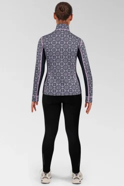 Womens Rose Half-Zip Base Layer Top
