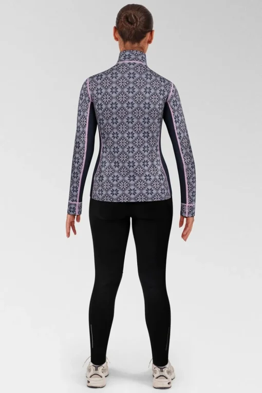 Womens Rose Half-Zip Base Layer Top